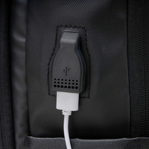 Mochila Couro Sintético Usb 20 Litros