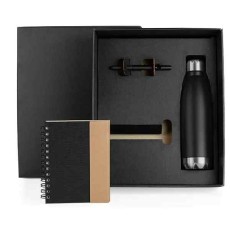 Kit Garrafa, Caderno E Caneta Personalizado com Logo