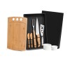 Kit para Churrasco/Petisco em Bambu/Inox com Logo