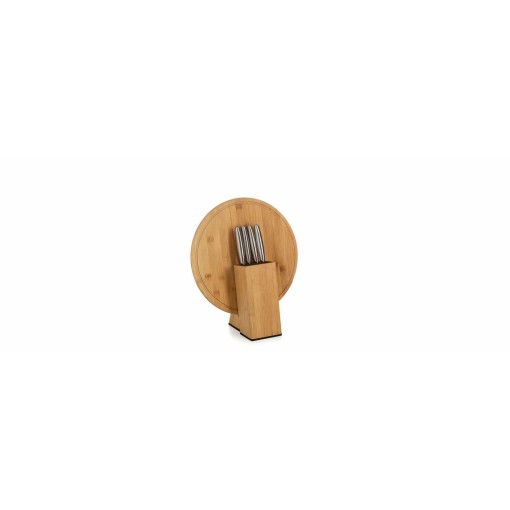 Kit para Queijo Com Cepo Em Bambu / Inox Personalizado 