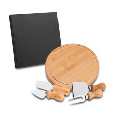 Kit para Queijo Em Bambu / Inox Córdoba Personalizado