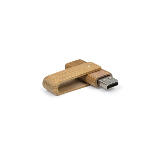 Pen Drive Giratório Eco em Bambu Personalizado