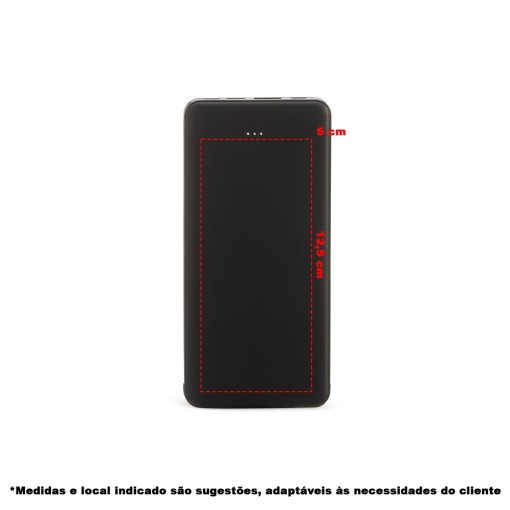 Power Bank 10.000mAh com Carregamento via Indução ou via Cabo Personalizado